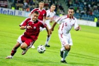 Latvijas futbola izlase nospēlē “sausā” – dāņiem pārliecinoša uzvara