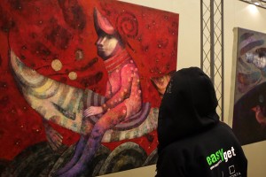 Peru mākslinieka Hoselito Savogala izstādes atklāšana