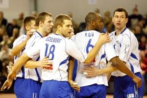 Latvijas volejbola čempionāta pirmajā finālspēlē "Lāse-R" pārspēj "Elvi/Kuldīgu"