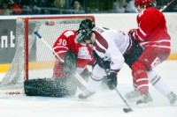 Pārbaudes spēlē Latvijas hokeja izlase vēlreiz uzvar dāņus