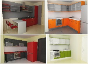 ACCENTA moduļu virtuves - sērijveida dzīvokļiem.