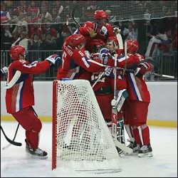 Krievija sagrauj Latvijas izlasi hokejā ar 6:1