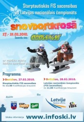 Nedēļas nogalē Ozolkalnā notiks FIS sacensības un Latvijas čempionāts snovbordkrosā