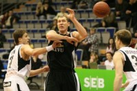 "Liepājas Lauvas" basketbolisti ar pārliecinošu rezultātu atzīst Tartu "Rock" komandas pārākumu