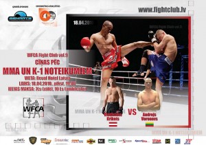 Viesnīcā „Reval Hotel Latvija” notiks profesionālās K-1, MMA un boksa cīņas
