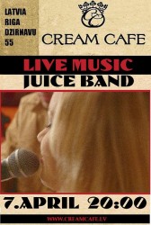 "Cream Cafe" koncertēs "Juice Band"