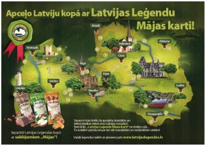 Izveidota Latvijas Leģendu Mājas karte