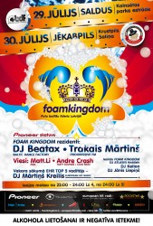 Putu karaliste „Foam Kingdom 2011" viesosies Saldū un Jēkabpilī