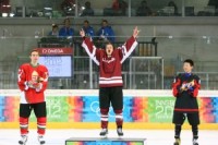 Hokejists Vasiļonoks Latvijai izcīna pirmo zelta medaļu Pasaules Jaunatnes ziemas olimpiskajās spēlēs