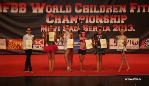 Trīspadsmitgadīgā rīdziniece iegūst sudraba medaļu IFBB Pasaules čempionātā fitnesā 2013