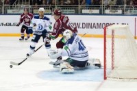 Foto: Dinamo Rīga pēcspēles metienos pieveic Maskavas Dinamo