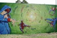 Ventspilī atklāta grafiti siena