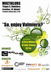 Spinhouse.net turpina elektroniskās mūzikas pasākumu sēriju „So – enjoy ....???“ Latvijas klubos