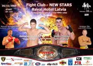 Notiks profesionālo cīņu šovs "Fight Club - NEW STARS"