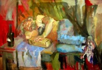 FOTO no glezniecības izstādes “Viņš un viņa” atklāšanas