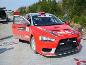 Jaunais MML Sports Lancer Evolution rallija automobilis piedzīvojis pirmo testu sēriju