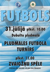 Notiks "Jaunajam Vilnim" veltīts futbola turnīrs