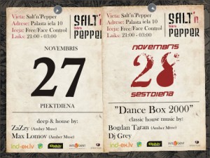 House mūzikas klasika un jaunākie ritmi bārā "Salt'n'Pepper"