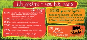 Radio SWH translēs Lielo Jāņošanu