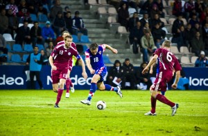 Foto: EURO 2012 kvalifikācijas turnīrā Latvija zaudē Horvātijai ar 0:3