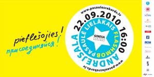 Andrejsalā notiks pasaulē lielākais flešmobs