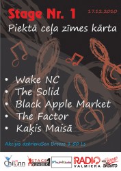 Notiks jauno mūziķu konkursa "Stage Number One 2011" piektā ceļa zīmes kārta