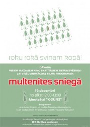 "K Sunī" notiks bezmaksas animācijas filmu seanss