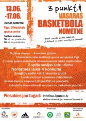 "3 punkti" nometnē apjomīgs treneru korpuss