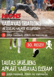 Triatlons un skrējiens apkārt Vaidavas ezeram