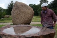 Pedvālē radīts mākslas darbs "Skaidrais ūdens"