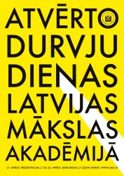 Tuvojas Atvērto durvju dienas Latvijas Mākslas akadēmijā