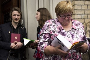 Foto: Lasīšanas diena 2013 pie Latvijas Universitātes