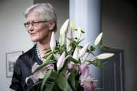 Māra Brašmane atklāj fotoizstādi Centrāltirgū