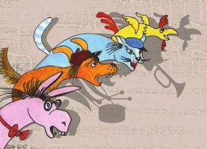 Leļļu teātrī top izrāde „Brēmenes muzikanti”